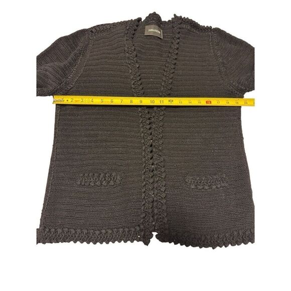 Zadig & Voltaire size large Marty black cotton knit cardigan sweater - NWT - Picture 10 of 12